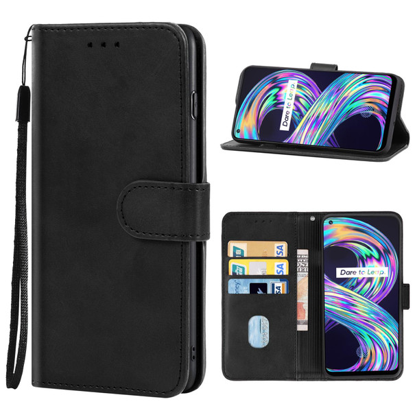 Leather Phone Case - OPPO Realme 8(Black)