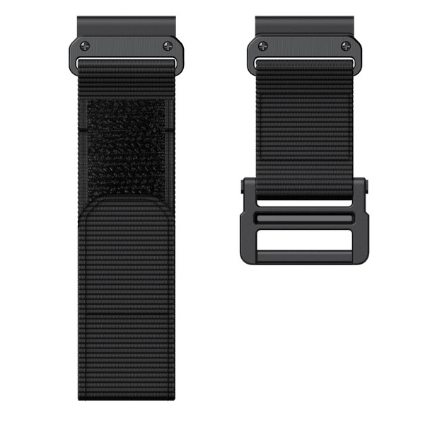 Garmin Fenix 7X Hook And Loop Fastener Nylon Watch Band(Black)