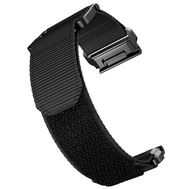 Garmin Fenix 7X Hook And Loop Fastener Nylon Watch Band(Black)