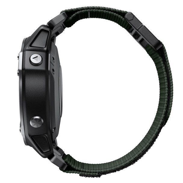 Garmin Fenix 6X / 5X 26mm Hook And Loop Fastener Nylon Watch Band(Army Green)