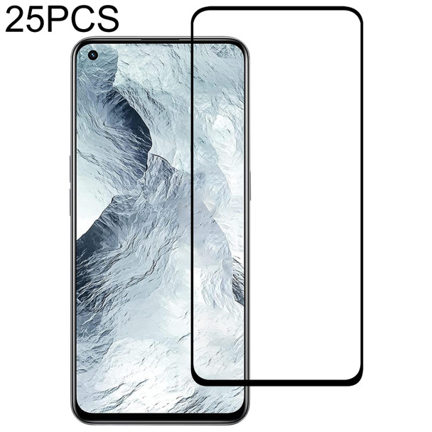 25 PCS Full Glue Cover Screen Protector Tempered Glass Film - OPPO Realme GT Master Edition