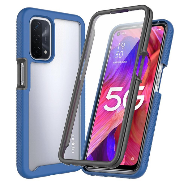 OPPO A54 5G / A74 5G / A93 5G / OnePlus Nord N200 5G Starry Sky Full Body Hybrid Shockproof Phone Case(Blue)