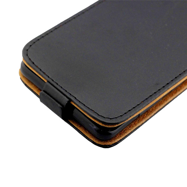 Business Style Vertical Flip TPU Leatherette Case with Card Slot - Samsung Galaxy S21 5G(Black)