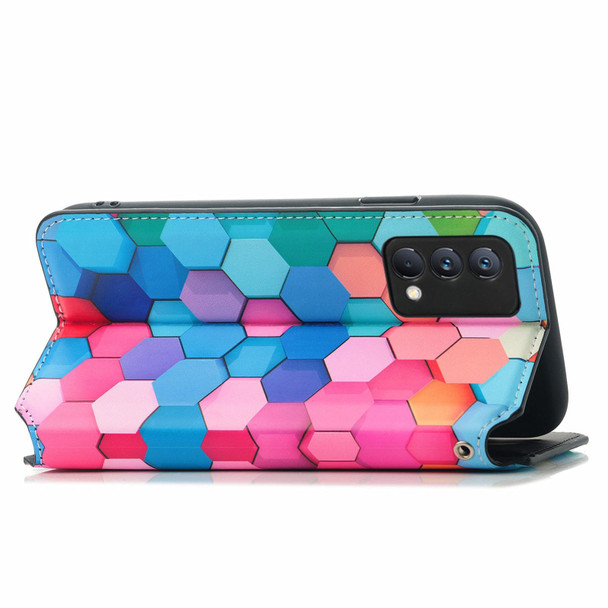 OPPO Realme GT Master Colorful Magnetic Horizontal Flip PU Leather Case with Holder & Card Slot & Wallet(Colorful Cube)