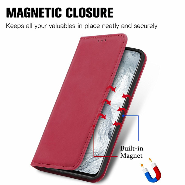 OPPO Realme Q3 Pro Carnival / Realme GT Master Retro Skin Feel Business Magnetic Horizontal Flip Leather Case With Holder & Card Slots & Wallet & Photo Frame(Red)