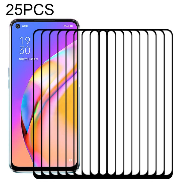 OPPO A93 5G / A93s 5G 25 PCS Full Glue Full Cover Screen Protector Tempered Glass Film