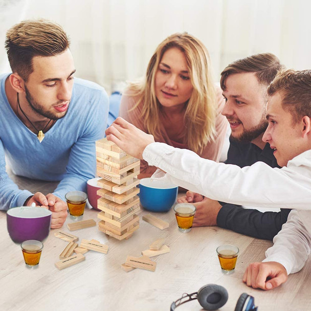 Tower Blocks Drinking Game - Fun Adult Party Game with Shots
