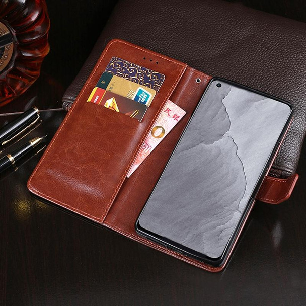 idewei Crazy Horse Texture Horizontal Flip Leather Case with Holder & Card Slots & Wallet - OPPO Realme GT Master(Brown)