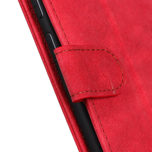 OPPO A16 Antelope Texture Magnetic Buckle Horizontal Flip PU Leather Case with Card Slots & Wallet & Holder(Red)