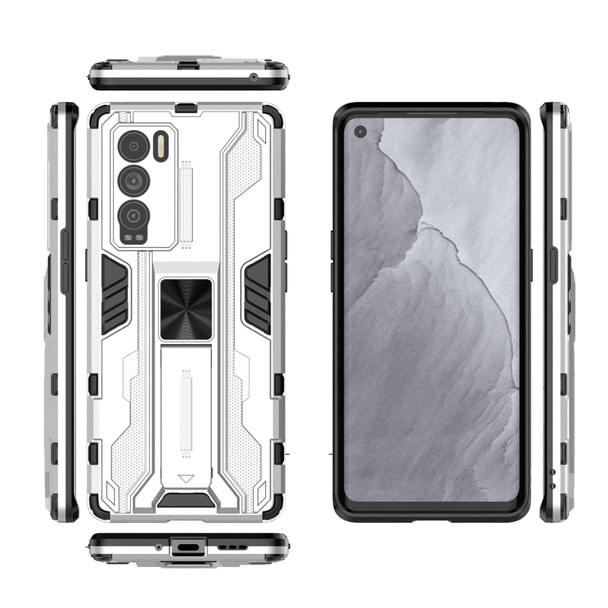 OPPO Realme Explorer Master Supersonic PC + TPU Shock-proof Protective Case with Holder(Silver)
