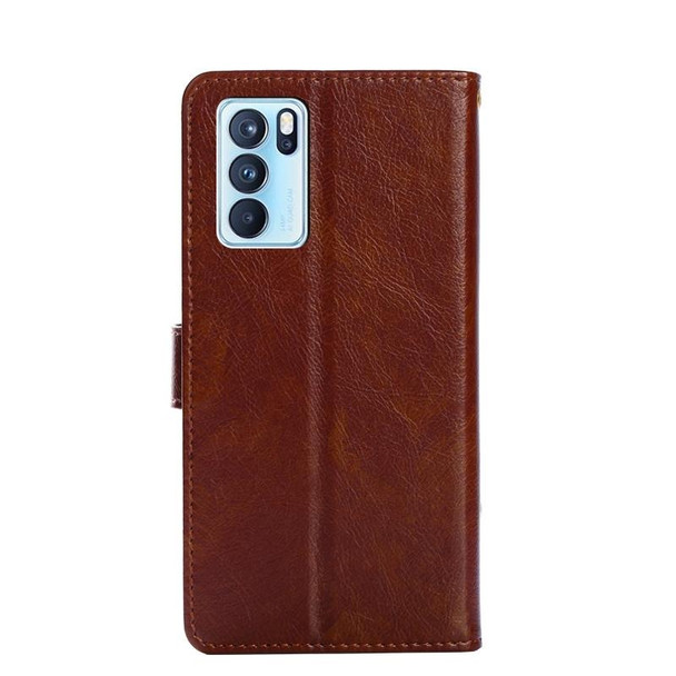 OPPO Reno6 Pro 5G Zipper Bag PU + TPU Horizontal Flip Leather Case with Holder & Card Slot & Wallet & Lanyard(Brown)