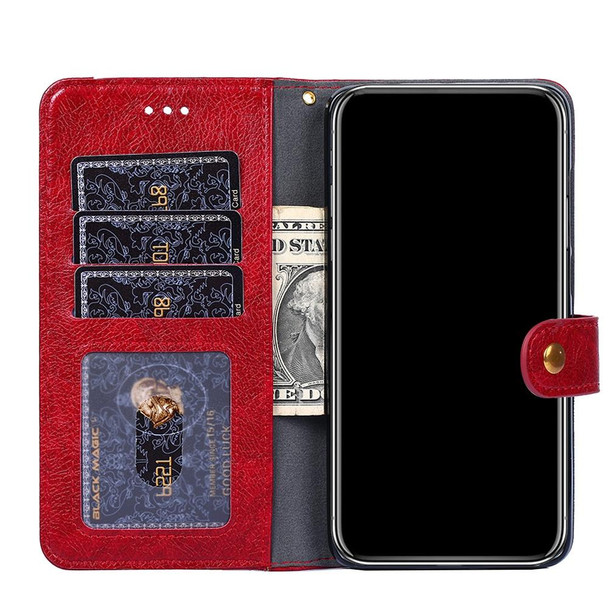 OPPO A94 5G / F19 Pro+ 5G Zipper Bag PU + TPU Horizontal Flip Leather Case with Holder & Card Slot & Wallet & Lanyard(Red)