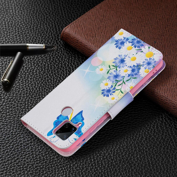 OPPO Realme C15 / C12 / C25 Colored Drawing Pattern Horizontal Flip Leather Case with Holder & Card Slots & Wallet(Butterfly Love)