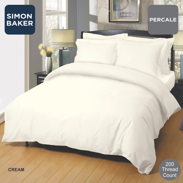 Simon Baker Percale 200TC Poly Cotton Duvet Covers