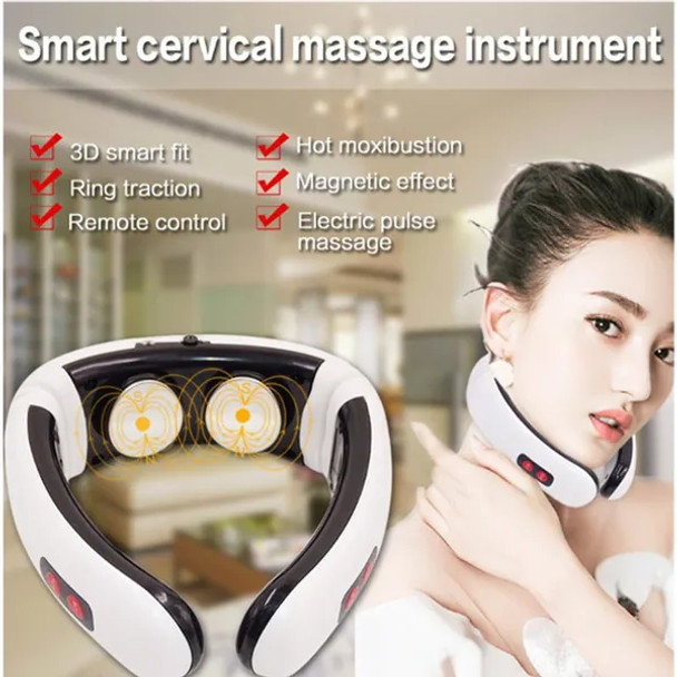 Portable Electronic Neck Massager for Pain Relief and Relaxation