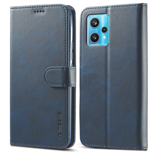 OPPO Realme 9 4G/ Realme 9 Pro+ LC.IMEEKE Calf Texture Leather Phone Case(Blue)