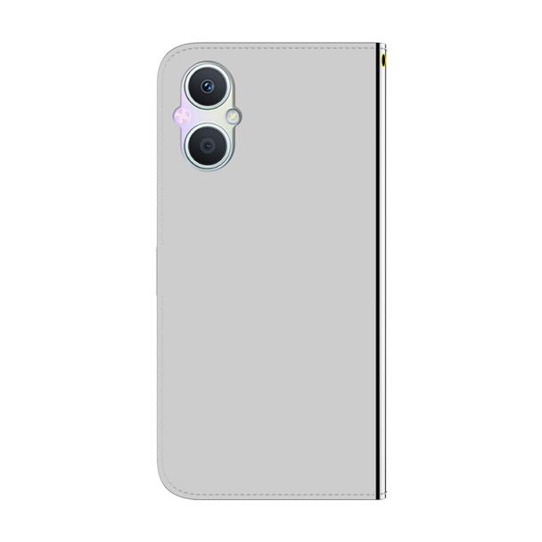 OPPO A96 5G / Reno7 Z 5G Imitated Mirror Surface Leather Phone Case(Silver)