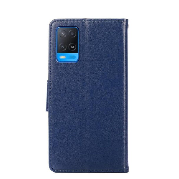 OPPO A54 5G Crystal Texture Leather Phone Case(Royal Blue)