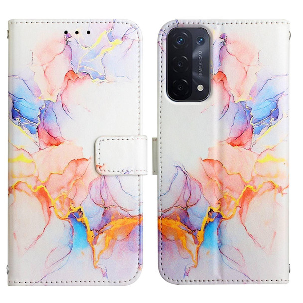OPPO A54 5G / A74 5G / A93 5G PT003 Marble Pattern Flip Leather Phone Case(LS004)
