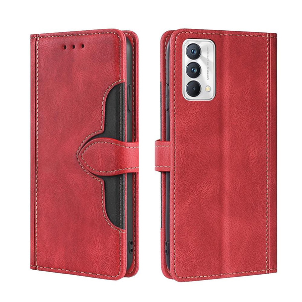 OPPO Realme GT Master / Q3 Pro Skin Feel Straw Hat Magnetic Buckle Leather Phone Case(Red)