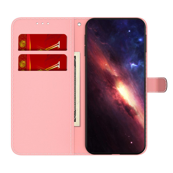 OPPO Realme 9i / A36 / A76 Watercolor Pattern Horizontal Flip Leather Phone Case(Berry Color)