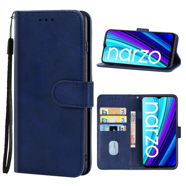 Leather Phone Case - OPPO Realme Narzo(Blue)