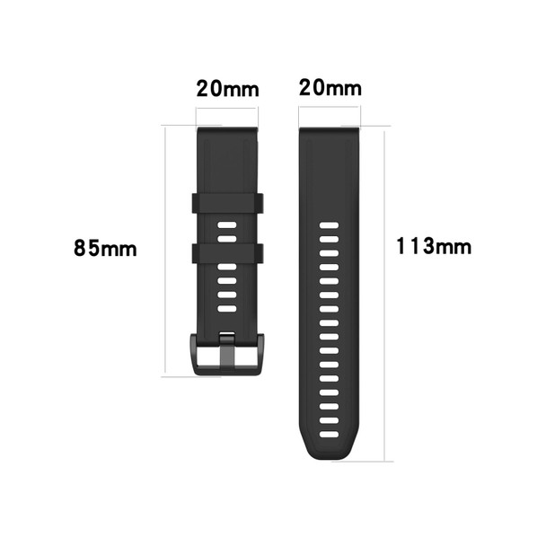 Garmin Fenix 7S 20mm Solid Color Silicone Quick Release Watch Band(Beige)
