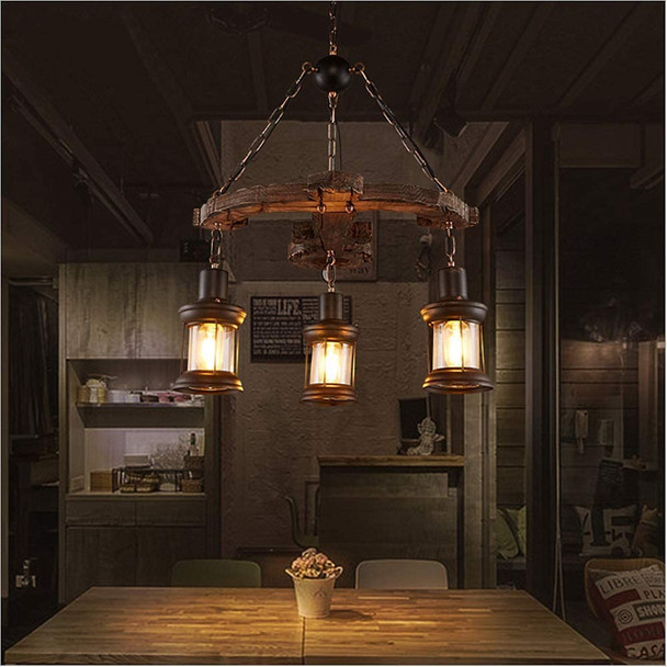 Nu Home - Industrial Hanging Lantern Chandelier