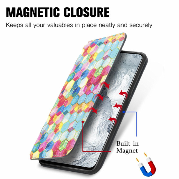 OPPO Realme GT Master Colorful Magnetic Horizontal Flip PU Leather Case with Holder & Card Slot & Wallet(Magic Space)