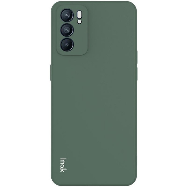 OPPO Reno6 5G IMAK UC-4 Series Straight Edge TPU Soft Protective Case(Dark Green)