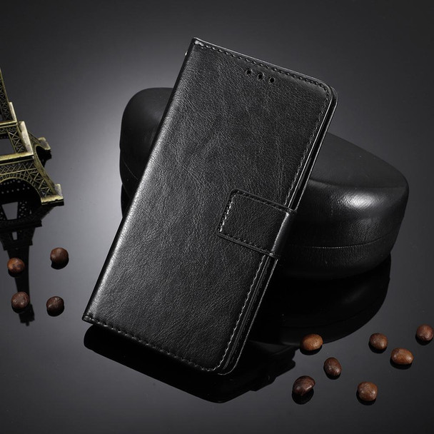 OPPO Reno6 Pro+ 5G Crazy Horse Texture Horizontal Flip Leather Case with Holder & Card Slots & Lanyard(Black)