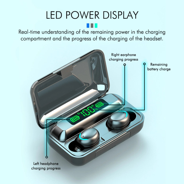 F9-5 True Wireless Earbuds With Power Bank