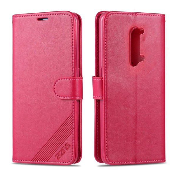 OPPO Reno 3 AZNS Sheepskin Texture Horizontal Flip Leather Case with Holder & Card Slots & Wallet(Red)