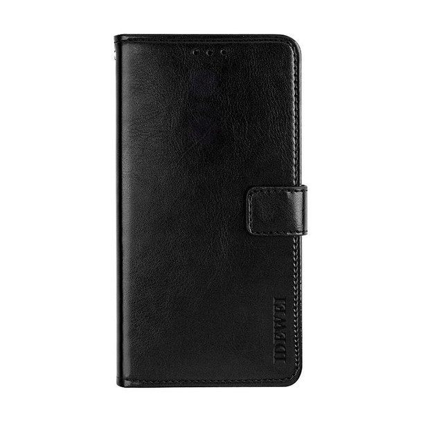 OPPO R15 Pro idewei Crazy Horse Texture Horizontal Flip Leather Case with Holder & Card Slots & Wallet(Black)