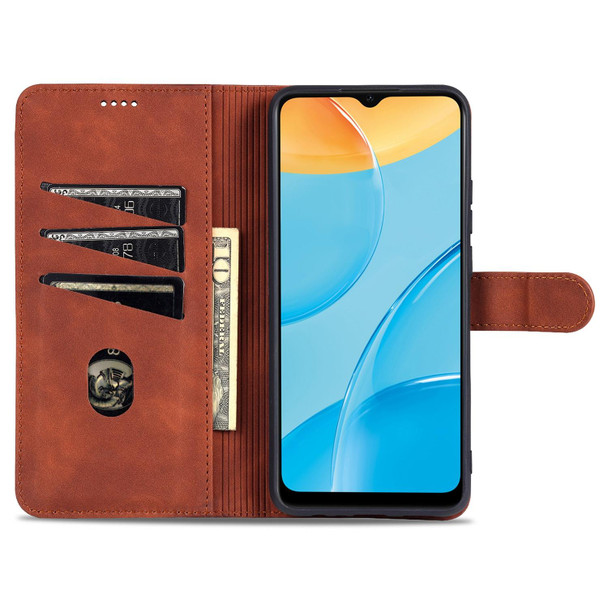 OPPO A15 / A35 4G AZNS Skin Feel Calf Texture Horizontal Flip Leather Case with Card Slots & Holder & Wallet(Blue)