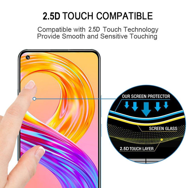 OPPO Realme 8 / 8 Pro Full Glue Full Cover Screen Protector Tempered Glass Film