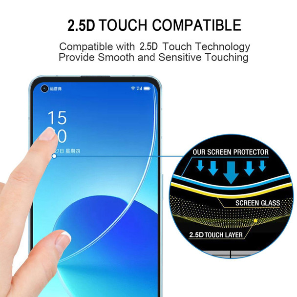 OPPO Reno6 5G / Reno7 5G / Reno7 SE 5G / A96 25 PCS Full Glue Full Screen Tempered Glass Film