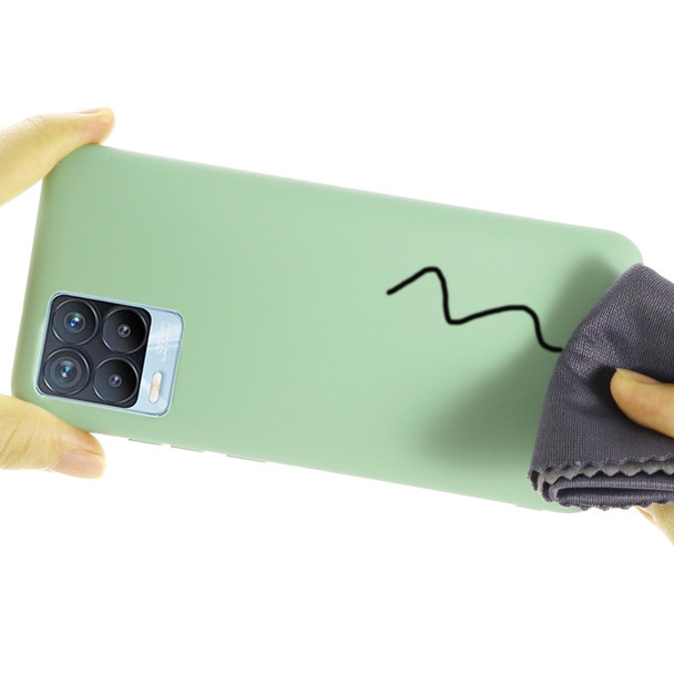 OPPO Realme 8 / 8 Pro Pure Color Liquid Silicone Shockproof Full Coverage Case(Green)