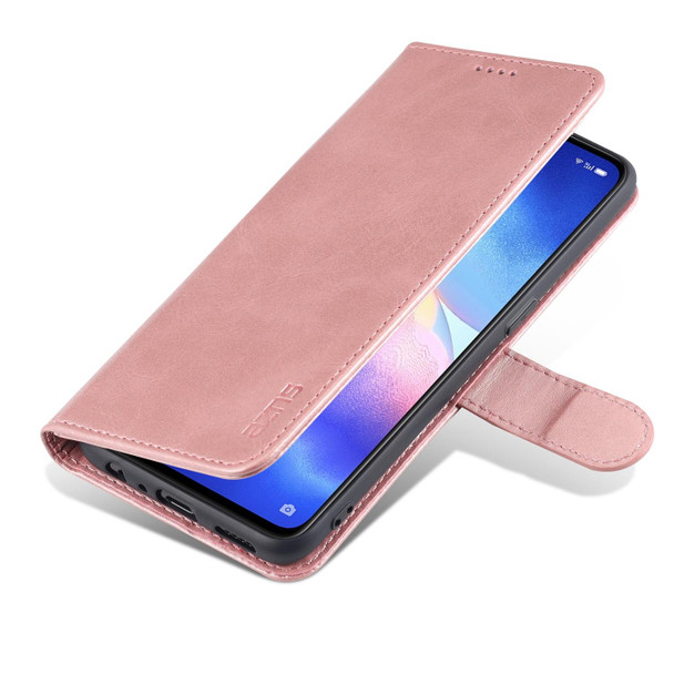 OPPO Reno5 / Reno5 K AZNS Skin Feel Calf Texture Horizontal Flip Leather Case with Card Slots & Holder & Wallet(Rose Gold)