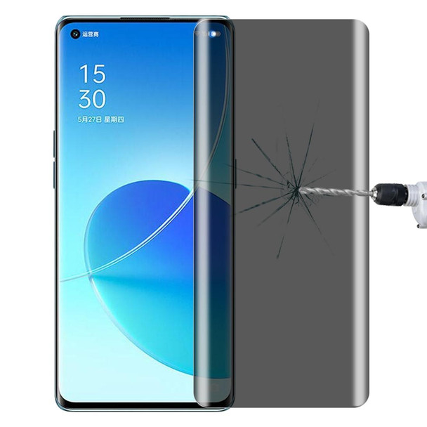 OPPO Reno6 Pro 5G 0.3mm 9H Surface Hardness 3D Curved Surface Privacy Glass Film