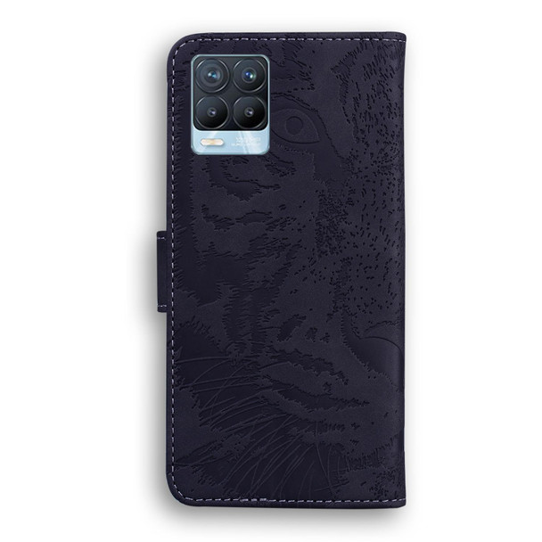 OPPO Realme 8 / Realme 8 Pro Tiger Embossing Pattern Horizontal Flip Leather Case with Holder & Card Slots & Wallet(Black)