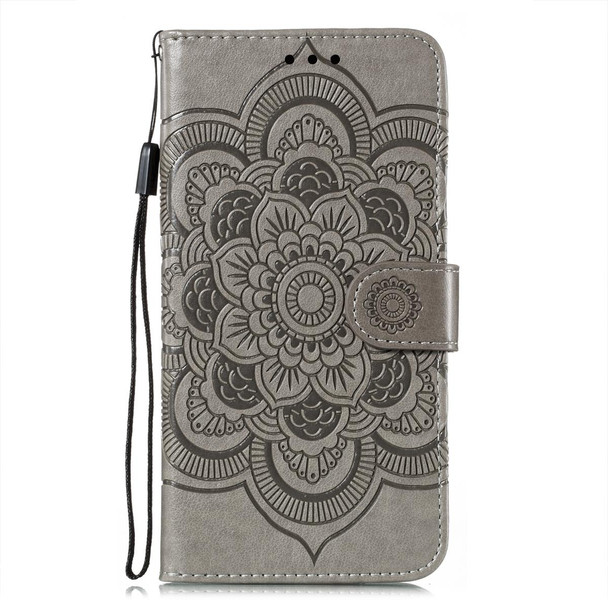 OPPO Find X3 / Find X3 Pro Mandala Embossing Pattern Horizontal Flip PU Leather Case with Holder & Card Slots & Wallet & Lanyard(Grey)