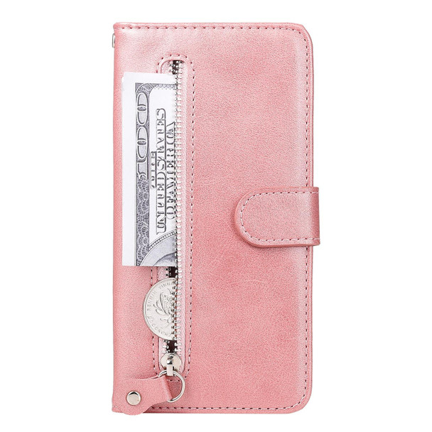 OPPO Find X3 / X3 Pro Fashion Calf Texture Zipper Horizontal Flip Leather Case with Stand & Card Slots & Wallet(Rose Gold)