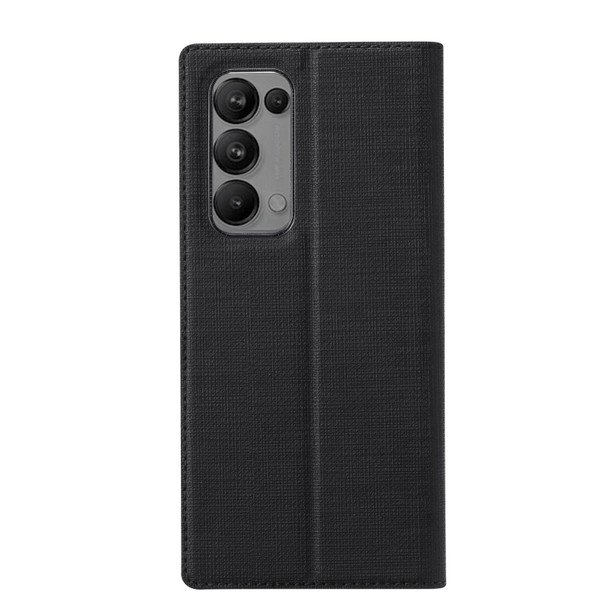 OPPO Reno5 5G ViLi DMX Series Shockproof TPU + PU Leather Magnetic Attraction Horizontal Flip Case with Card Slot & Holder(Black)