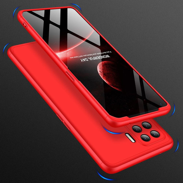 OPPO A94 / F19 Pro / Reno5 F / Reno5 Lite GKK Three Stage Splicing Full Coverage PC Protective Case(Red)