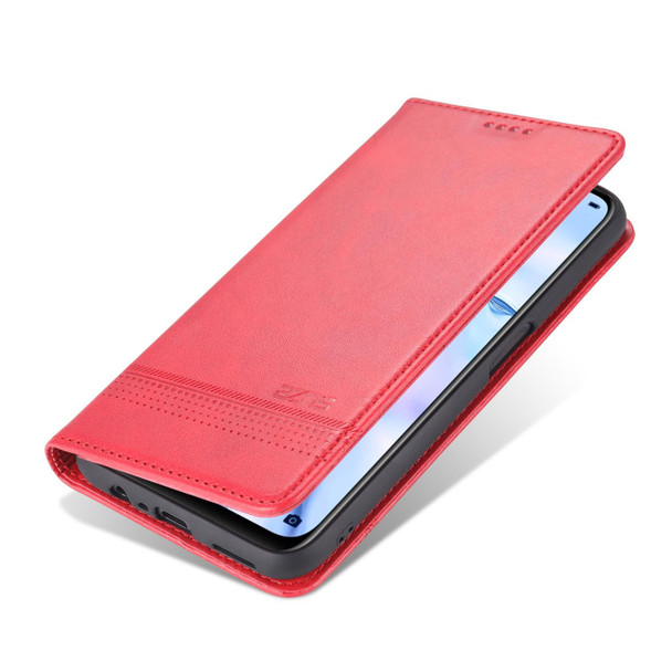 OPPO A93 (5G) AZNS Magnetic Calf Texture Horizontal Flip Leather Case with Card Slots & Holder & Wallet(Red)
