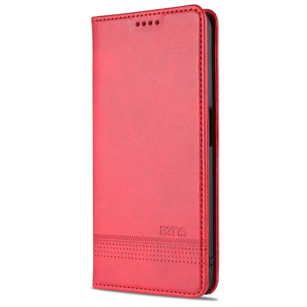 OPPO A93 (5G) AZNS Magnetic Calf Texture Horizontal Flip Leather Case with Card Slots & Holder & Wallet(Red)