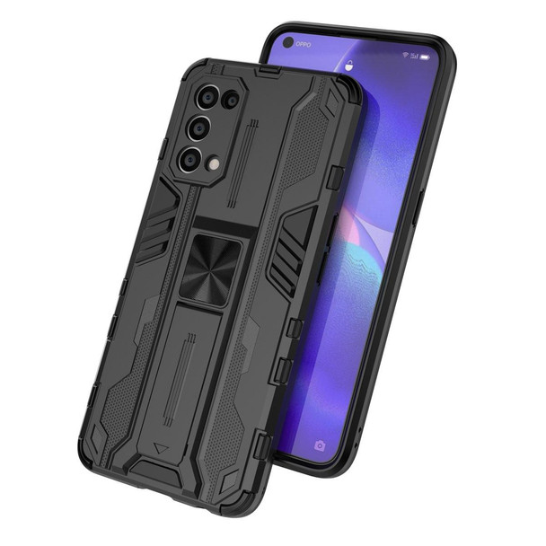 OPPO Reno5 5G / 4G Supersonic PC + TPU Shock-proof Protective Case with Holder(Gray)