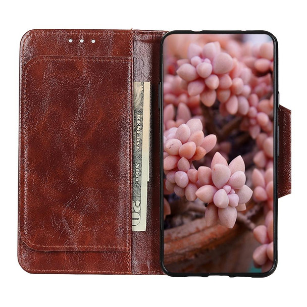 OPPO Reno5 5G Crazy Horse Texture Horizontal Flip Leather Case with Holder & 6-Card Slots & Wallet(Brown)