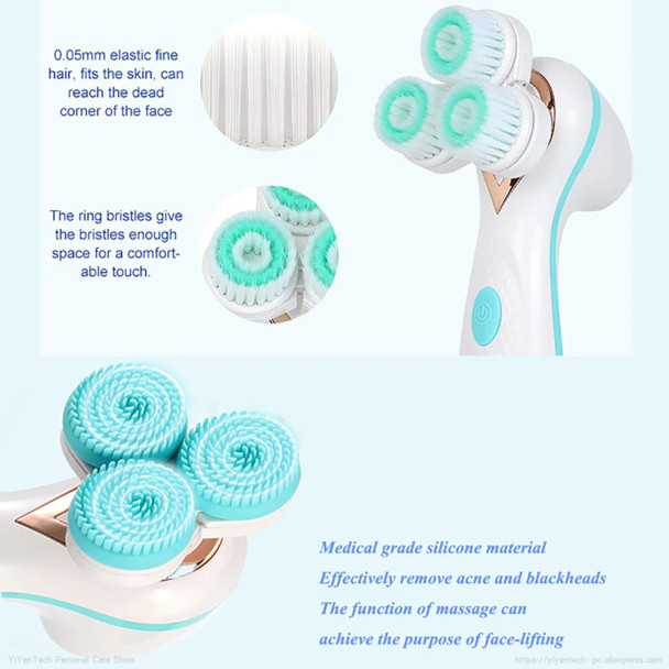 3 In 1 Electric Facial Cleansing Brush